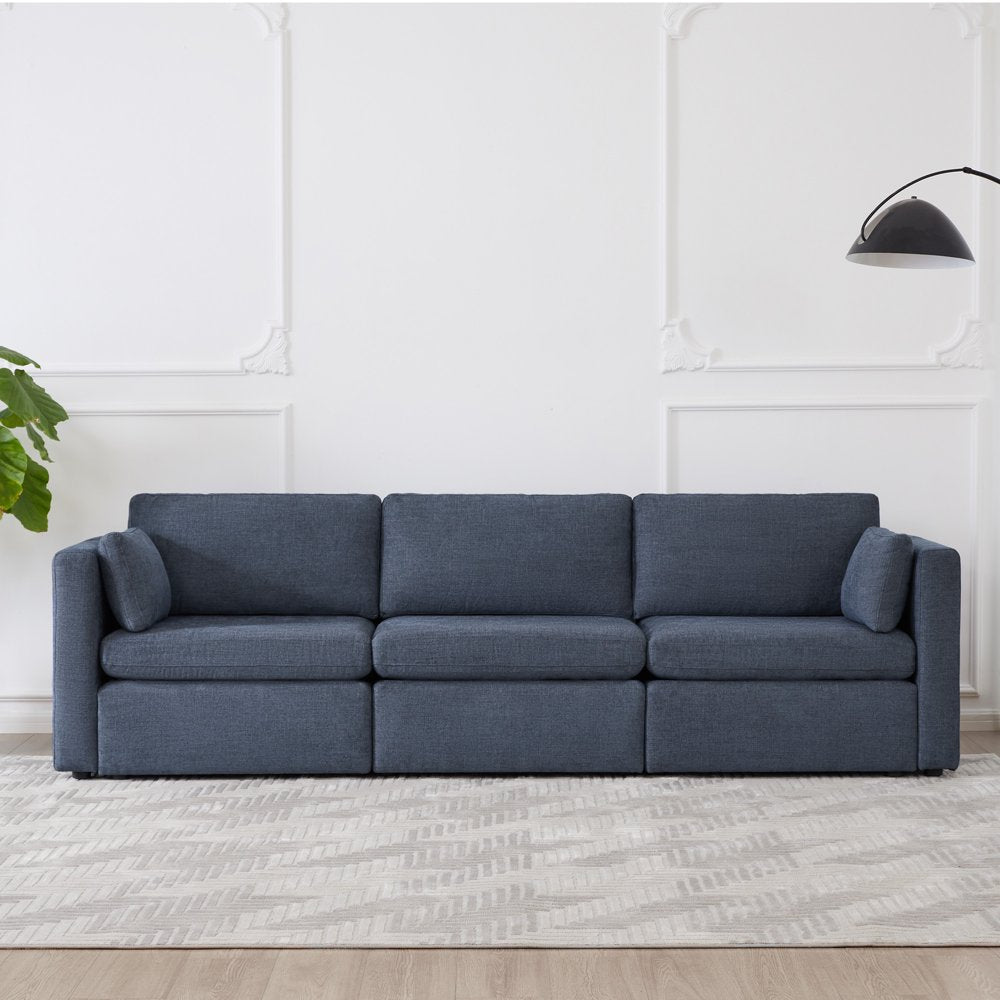 L Shaped Modular Oversized Corduroy Couch with Storage Ottoman