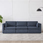 L Shaped Modular Oversized Corduroy Couch with Storage Ottoman