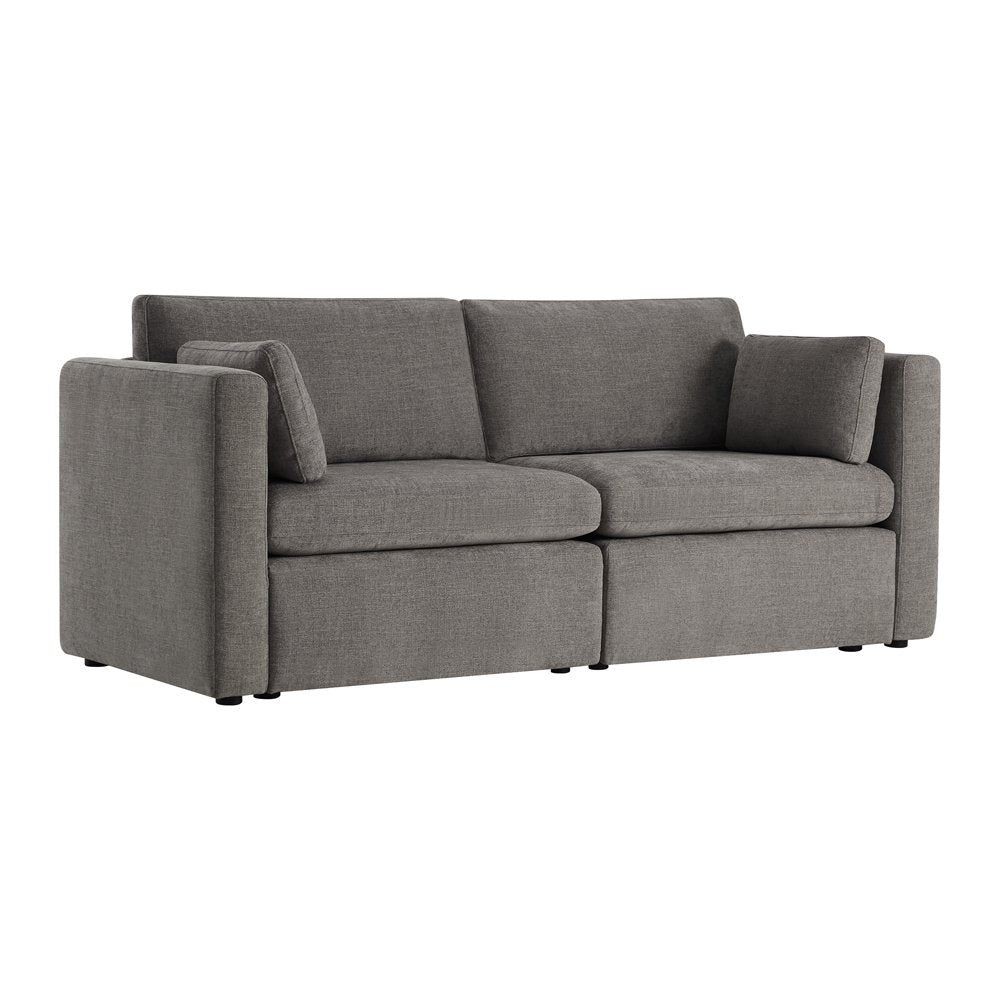 L Shaped Modular Oversized Corduroy Couch with Storage Ottoman