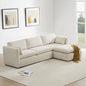 L Shaped Modular Oversized Corduroy Couch with Storage Ottoman