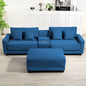 Modern U-Shape Oversized Corduroy Couch with 2 Ottoman