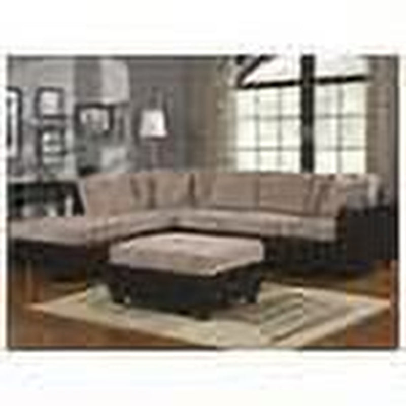 Henri Reversible Chaise 2 Tone L-Shaped Corduroy Sectional Couch