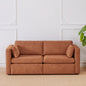 L Shaped Modular Oversized Corduroy Couch with Storage Ottoman