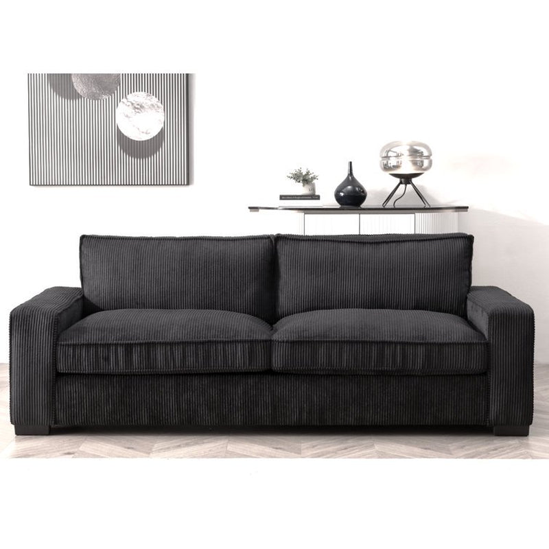 3 Seater Luxe Oversized Corduroy Couch with Sleek Design