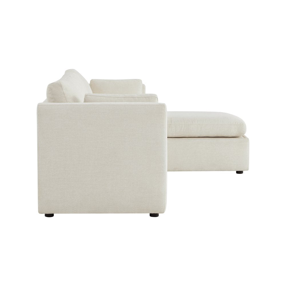 L Shaped Modular Oversized Corduroy Couch with Storage Ottoman