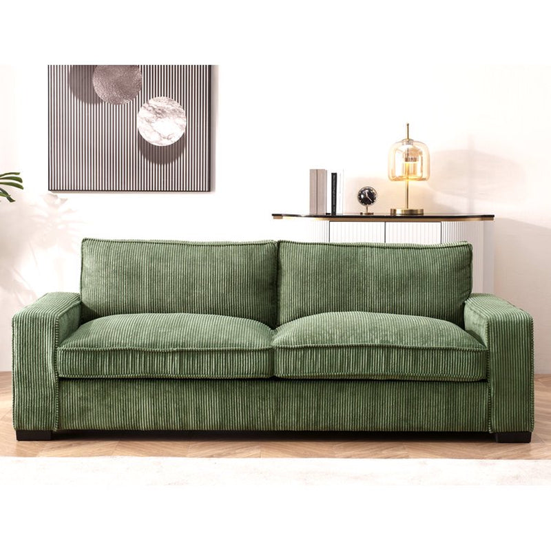 3 Seater Luxe Oversized Corduroy Couch with Sleek Design