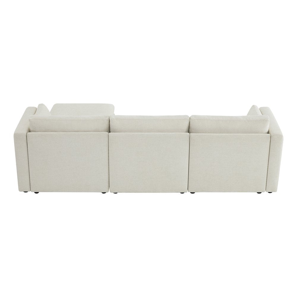 L Shaped Modular Oversized Corduroy Couch with Storage Ottoman