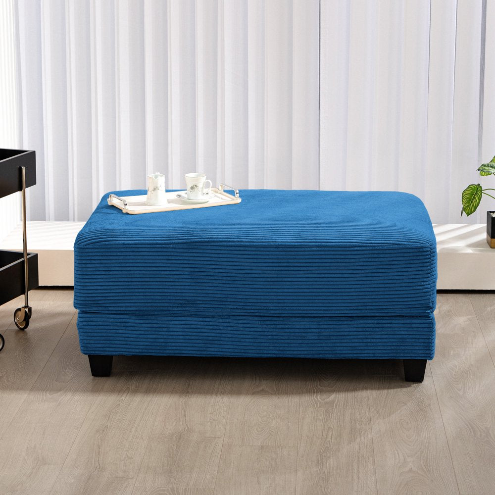 Modern U-Shape Oversized Corduroy Couch with 2 Ottoman