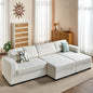 96 Inch Oversized Corduroy Sectional Couch with Right Chaise