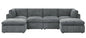 Angadresma 134" Wide Symmetrical Modular Corner Sectional Corduroy Couch