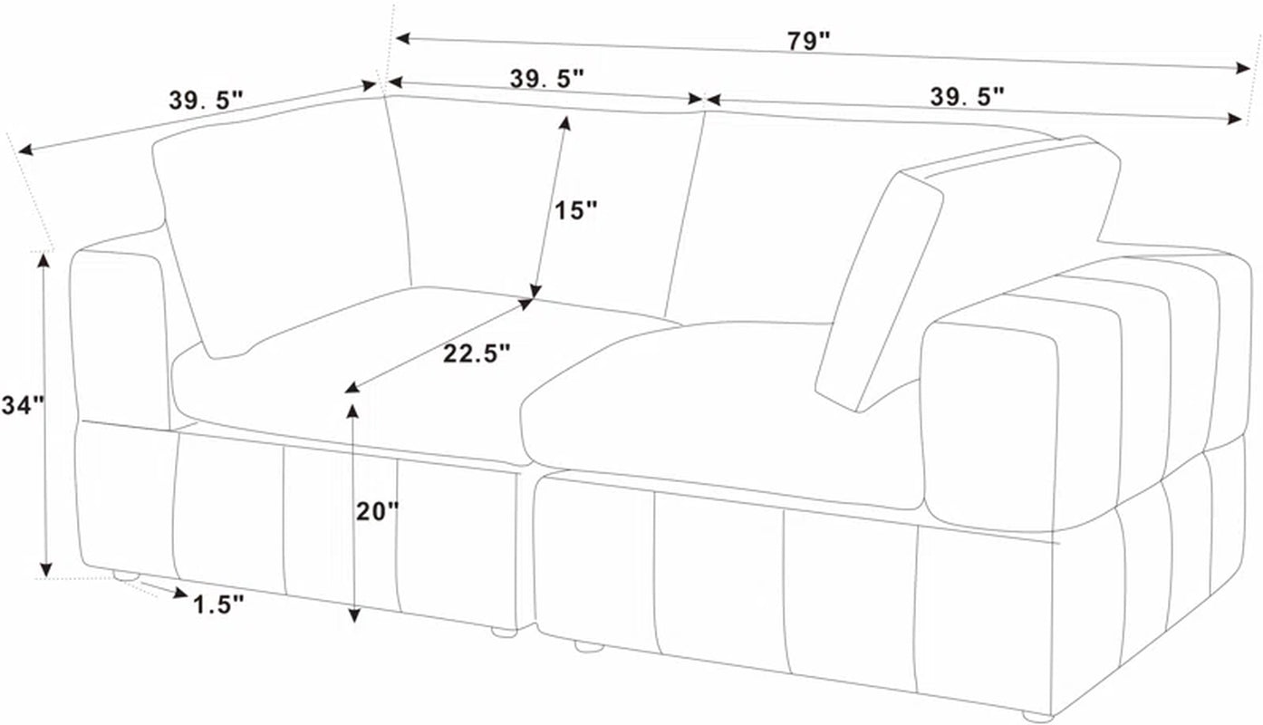 Aphrodite 79'' Upholstered Loveseat | Corduroy Loveseat