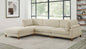 Barbarette Mountain Vista 133.5'' Beige Sectional Corduroy Couch