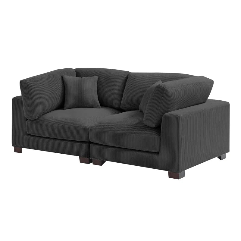 Athena 80'' Upholstered Loveseat | Corduroy Loveseat