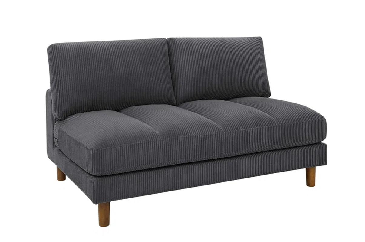 Greek 57'' Upholstered Corduroy Loveseat