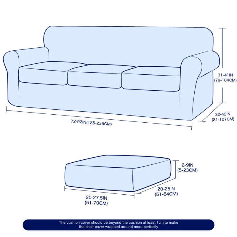 Mountain Majesty Corduroy Couch Cover: Pizarro Box Cushion Edition