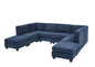 Serene Elegance 120" Wide Symmetrical Modular Sectional with Ottoman