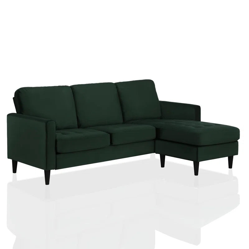 Strummer Enchanted Forest Green Corduroy Couch