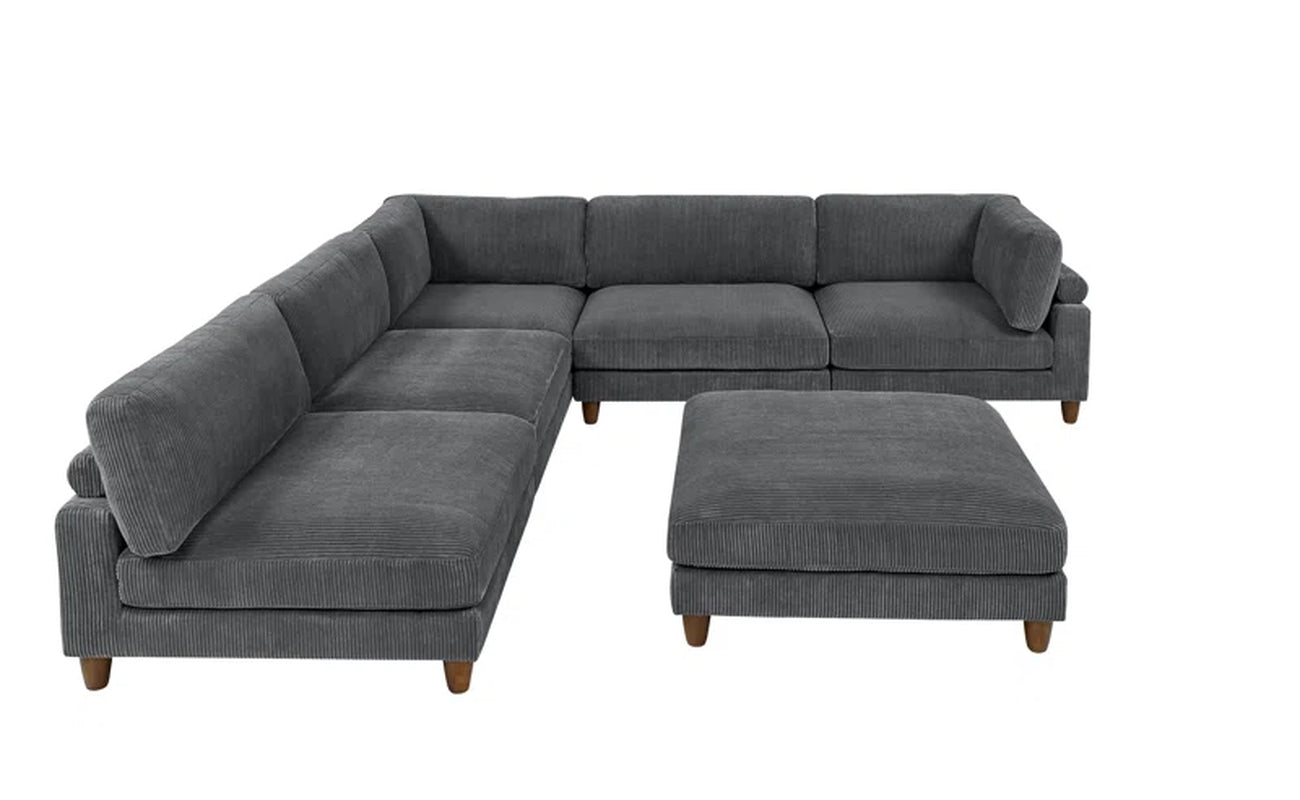 Harbor Luxe 6 - Piece Corduroy Sectional