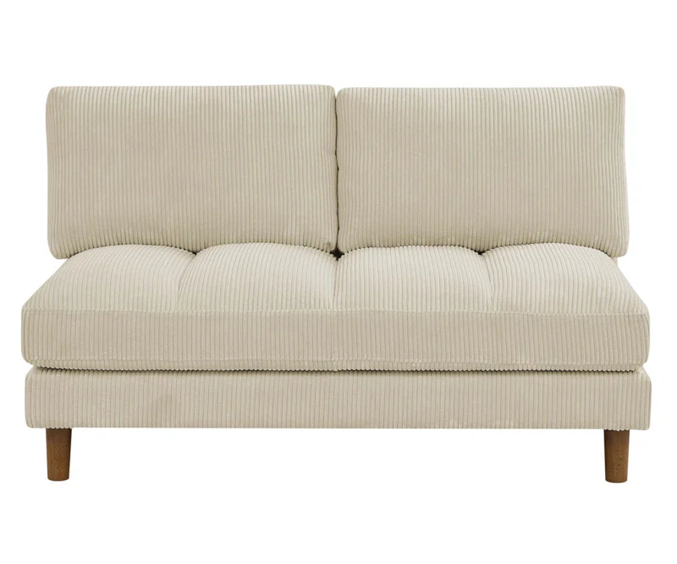 Greek 57'' Upholstered Corduroy Loveseat