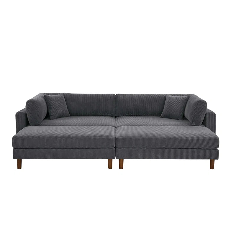 Heracules 116'' Large Oversized Corduroy Sofa Sleeper Sofa