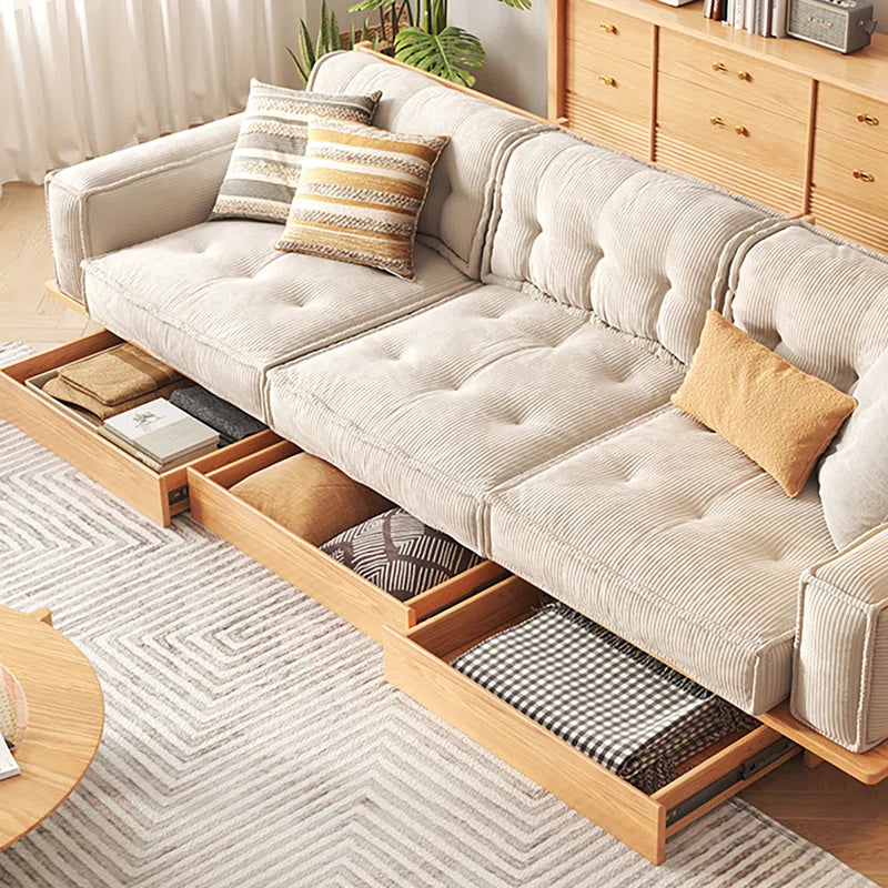 Family Style 104.3'' Large Oversized Corduroy Couch