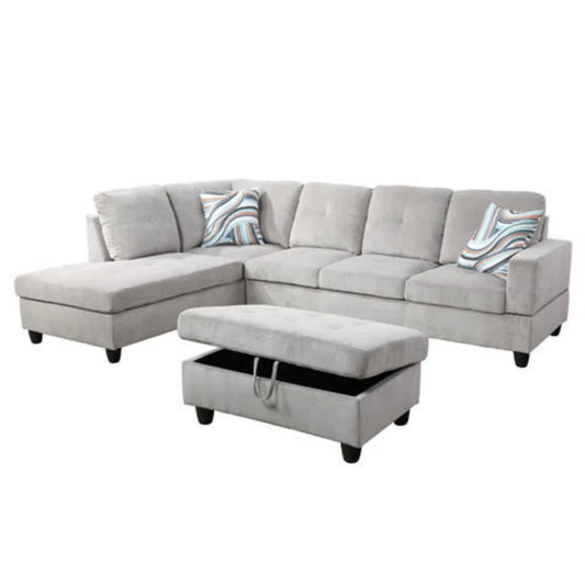 Katiranoma Elegance 3-Piece Sectional Corduroy Couch