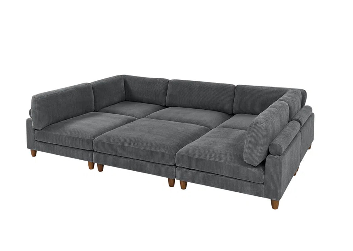 Harbor Luxe 6 - Piece Corduroy Sectional