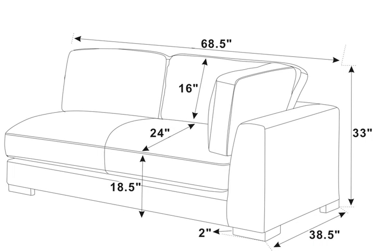 Atlantis Upholstered Corduroy Loveseat