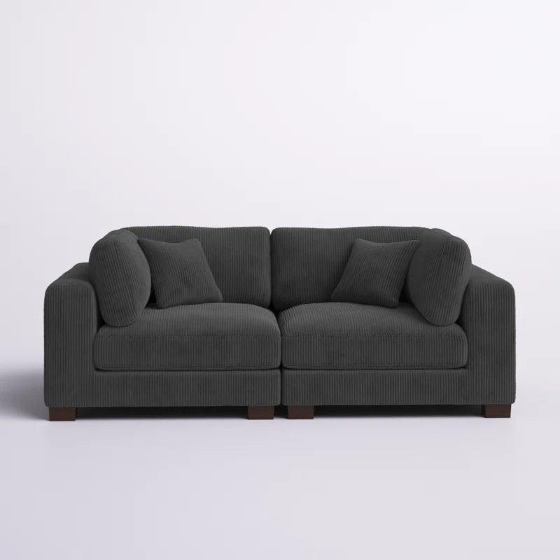 Athena 80'' Upholstered Loveseat | Corduroy Loveseat