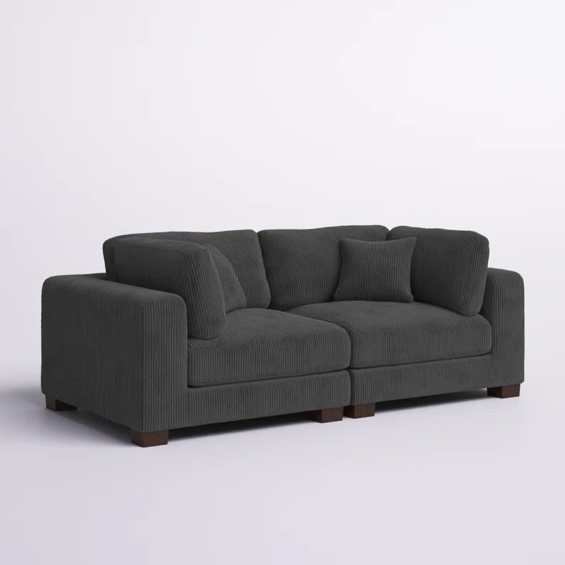 Athena 80'' Upholstered Loveseat | Corduroy Loveseat