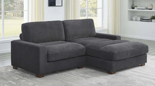 Orgell Harmony 2-Piece Sectional Corduroy Couch