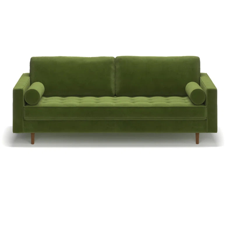 Geo Bohemian Green Corduroy Couch