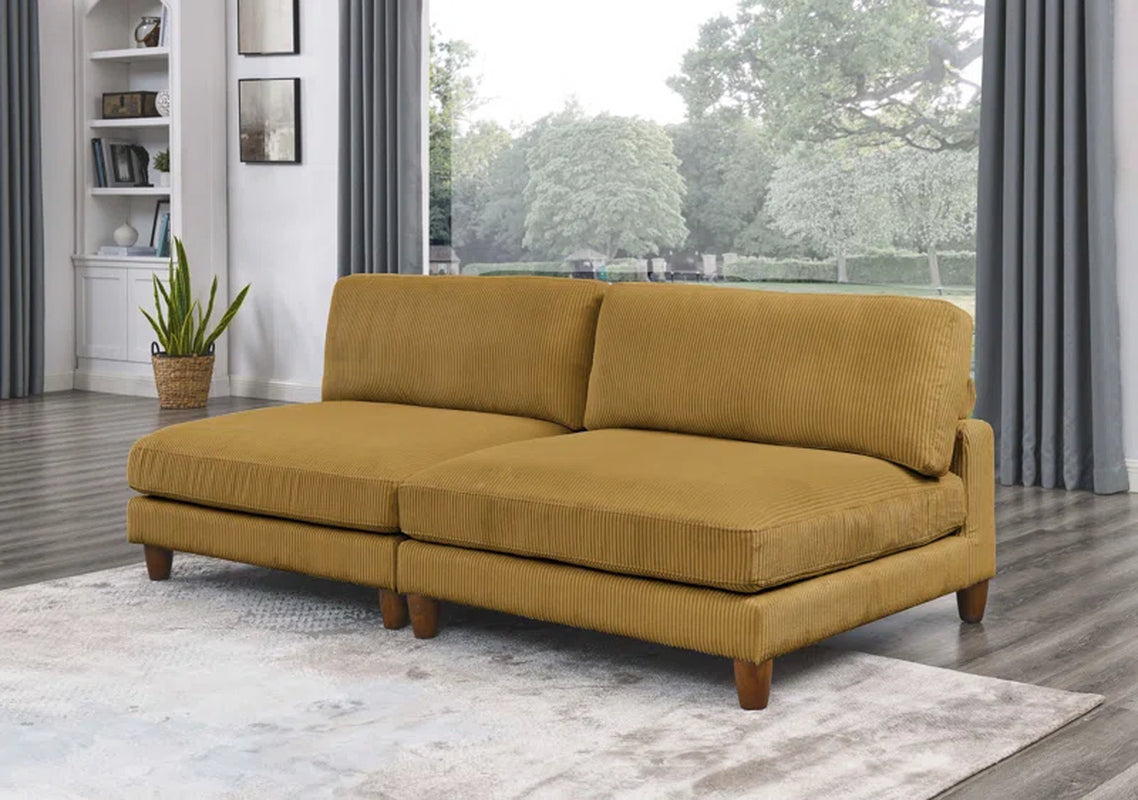 Zeus 89'' Upholstered Corduroy Loveseat