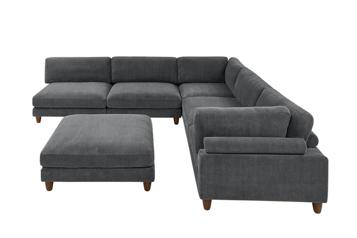 Harbor Luxe 6 - Piece Corduroy Sectional