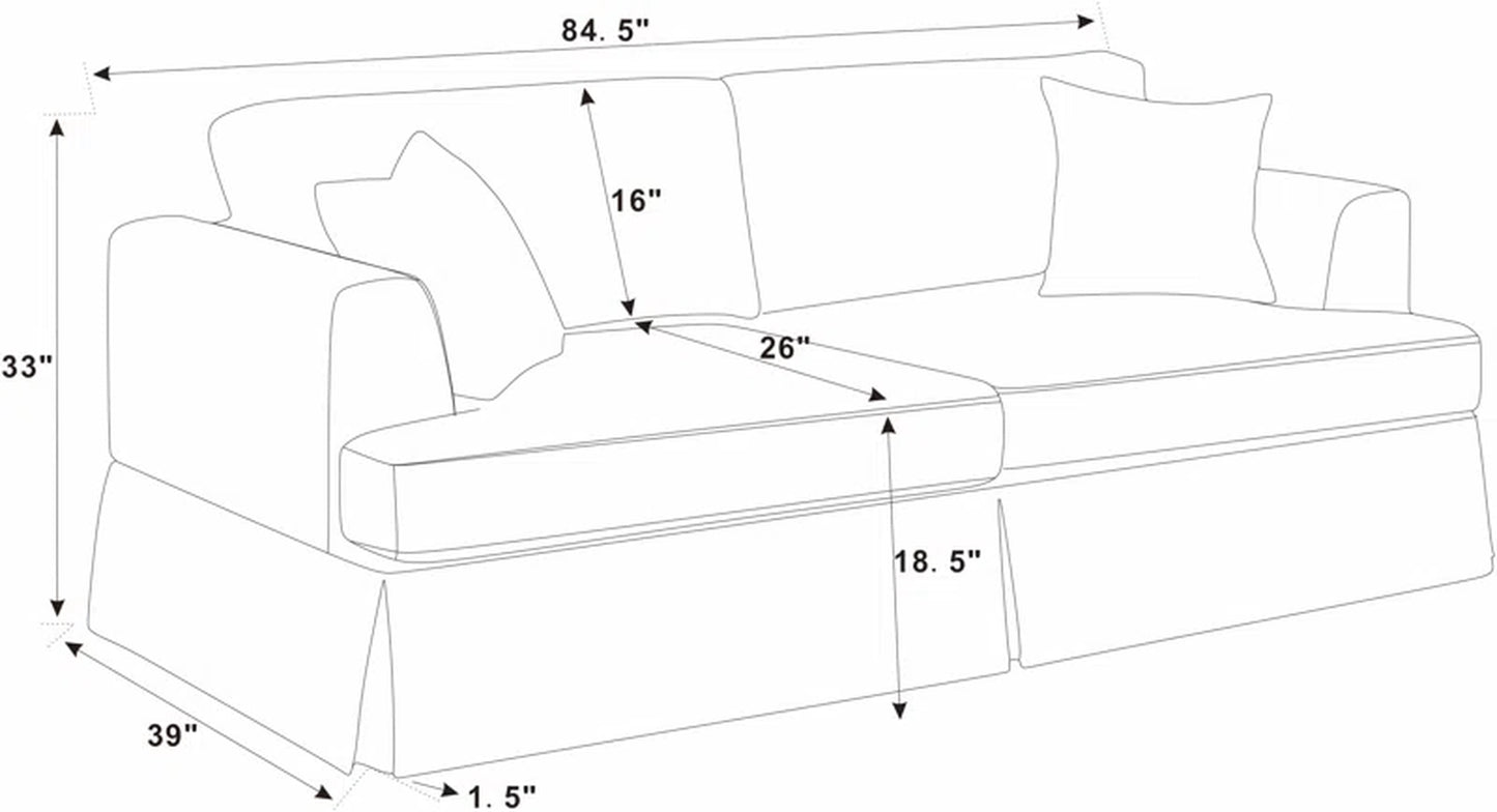 Ayaru Sunshine 81'' Corduroy Couch