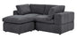 Andrielle Enclave 3 - Piece Upholstered Sectional Corduroy Couch