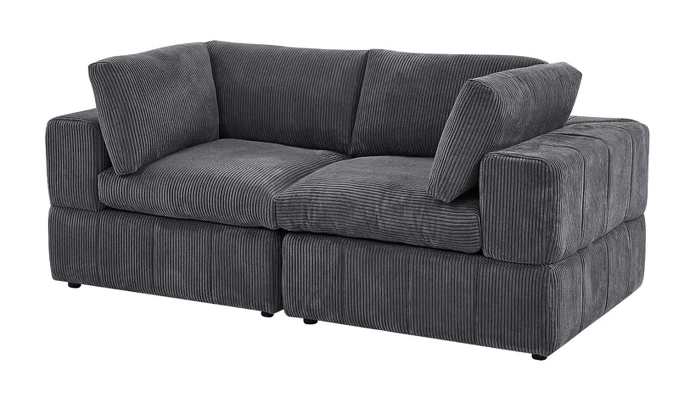 Aphrodite 79'' Upholstered Loveseat | Corduroy Loveseat