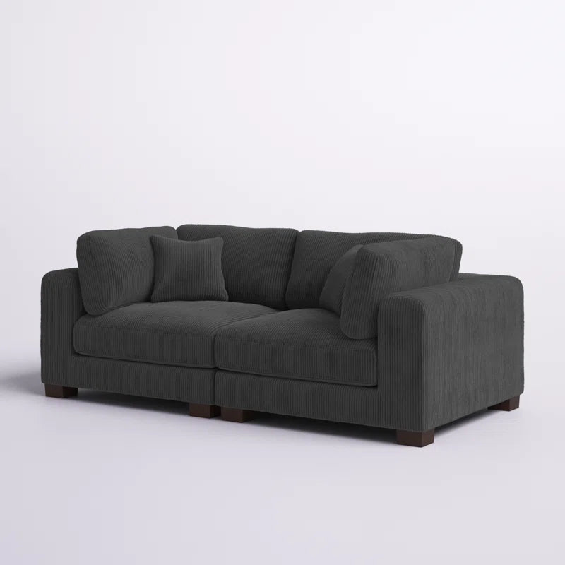 Athena 80'' Upholstered Loveseat | Corduroy Loveseat