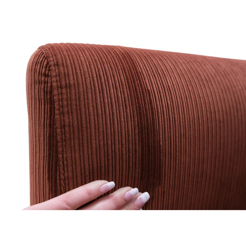 Drews 57.9'' Upholstered Loveseat | Corduroy Loveseat 