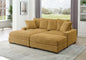 Arzuaga Majestic Retreat 4 - Piece Upholstered Sectional Corduroy Couch