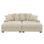 Arzuaga Majestic Retreat 4 - Piece Upholstered Sectional Corduroy Couch