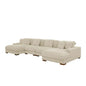 4 - Piece Upholstered Sectional Corduroy Couch