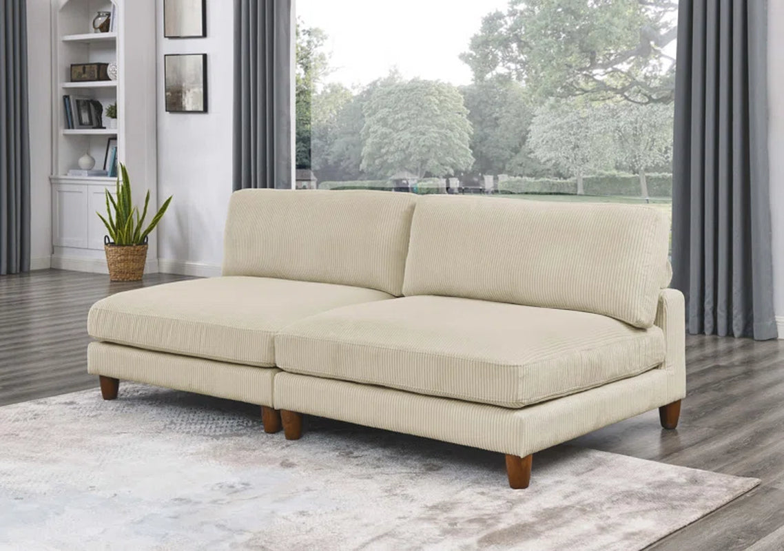 Zeus 89'' Upholstered Corduroy Loveseat