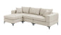 Aroosh Elegance 4-Piece Upholstered Sectional Corduroy Couch