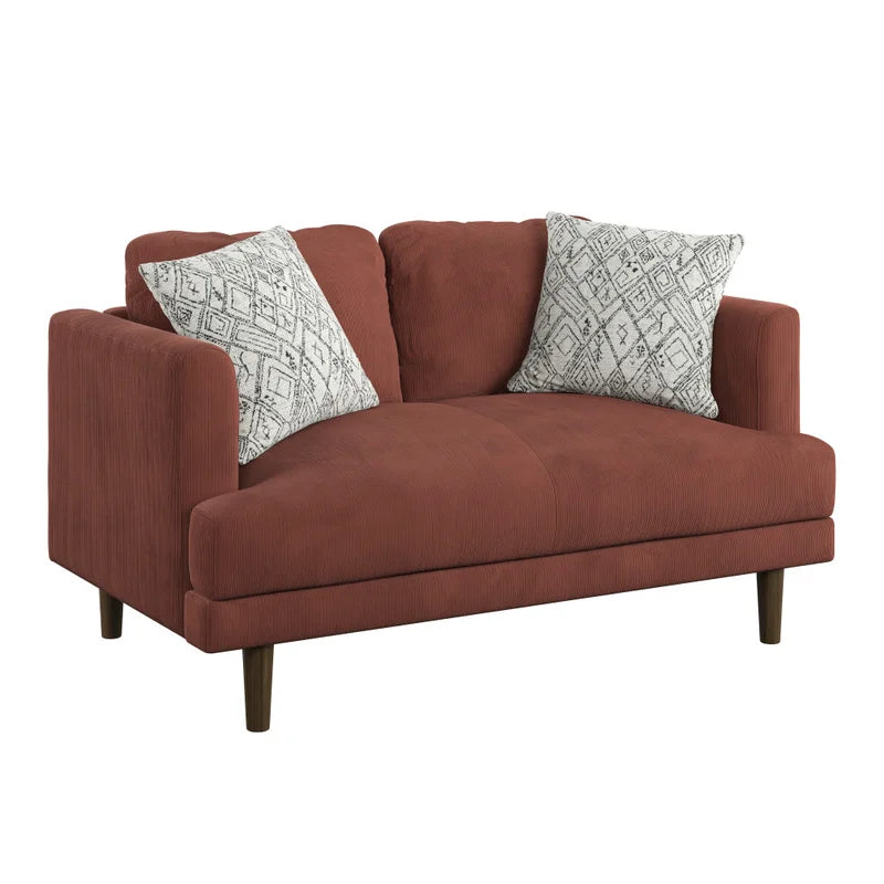 Drews 57.9'' Upholstered Loveseat | Corduroy Loveseat 