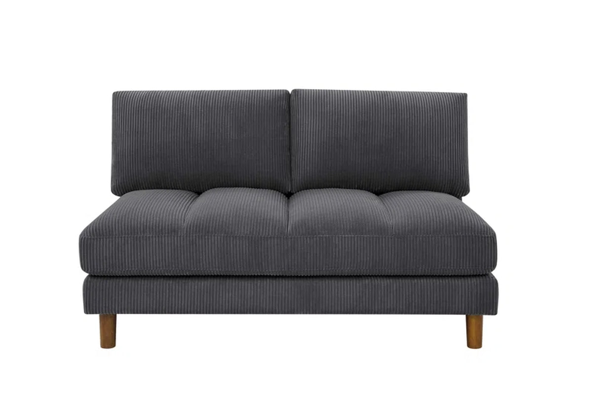 Greek 57'' Upholstered Corduroy Loveseat