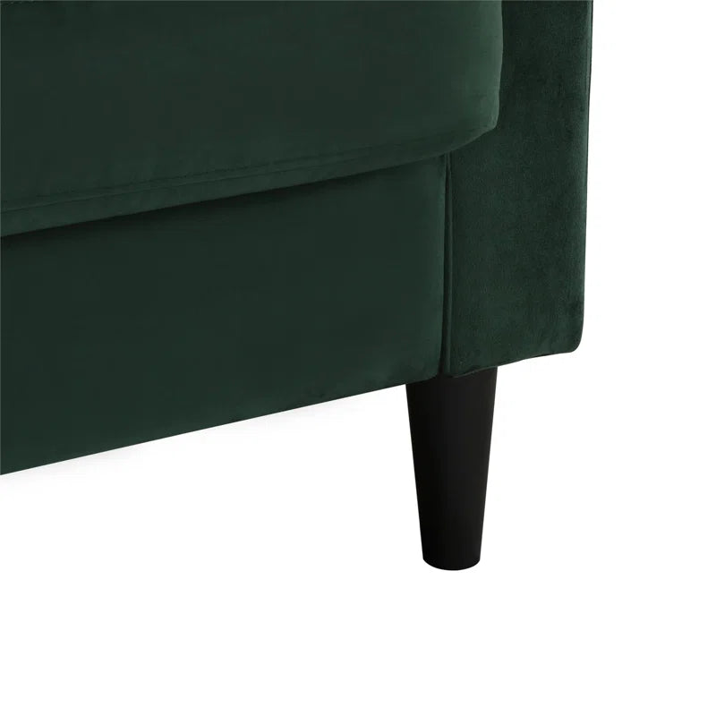 Strummer Enchanted Forest Green Corduroy Couch