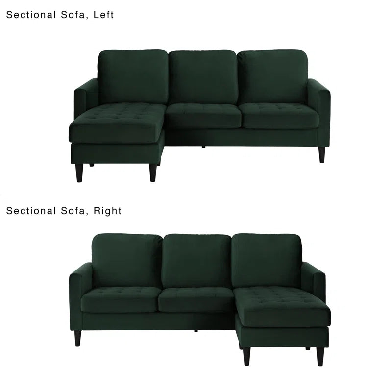 Strummer Enchanted Forest Green Corduroy Couch