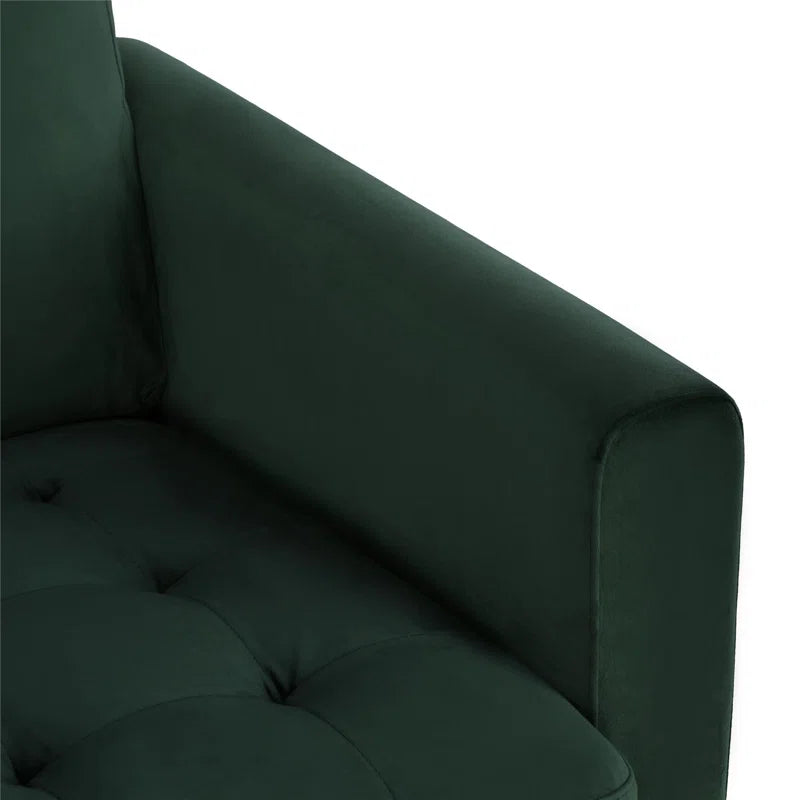 Strummer Enchanted Forest Green Corduroy Couch