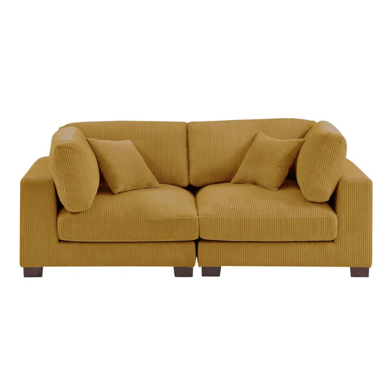 Athena 80'' Upholstered Loveseat | Corduroy Loveseat